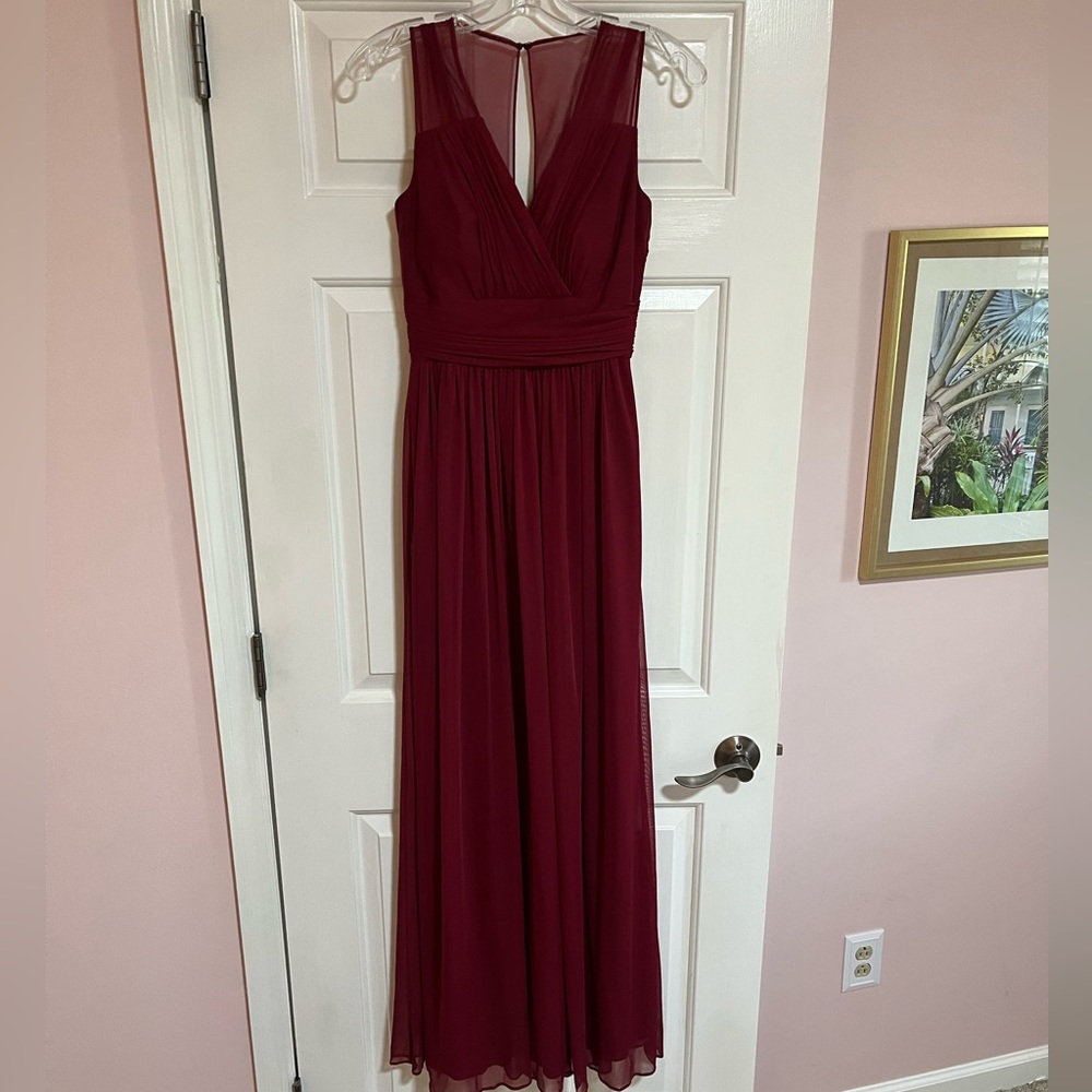 Alfred Sung D693 Bridesmaid Dress- Size 4- Burgundy